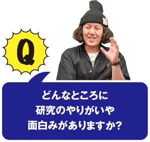 Q どんなところに研究のやりがいや面白みがありますか？