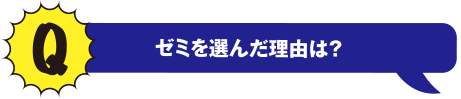 Q ゼミを選んだ理由は？