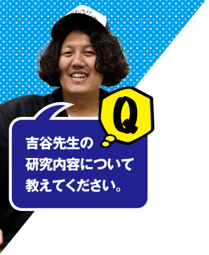 Q 吉谷先生の研究内容について教えてください。