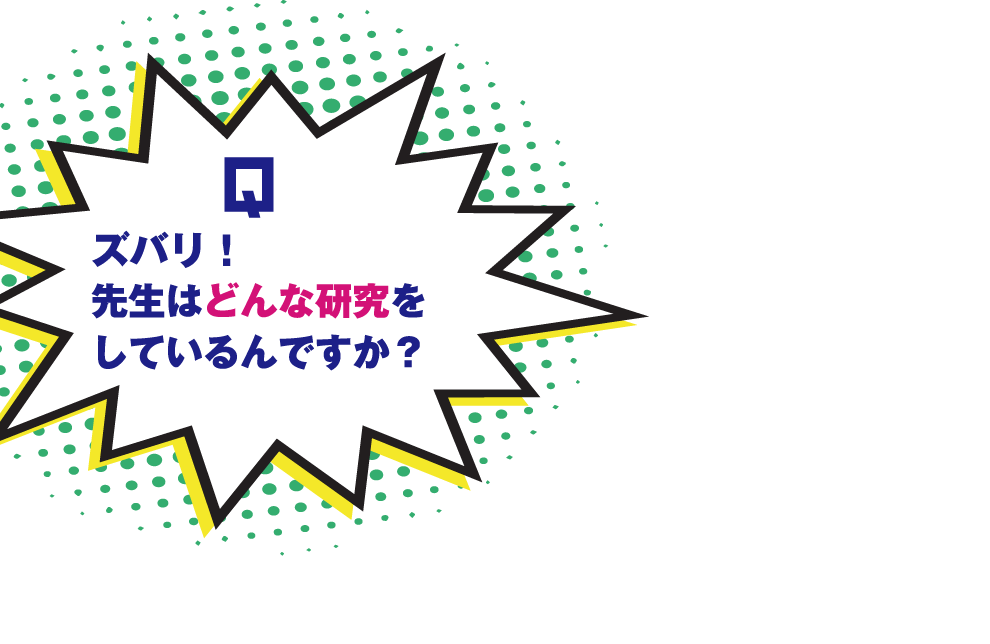 q.ズバリ！先生はどんな研究をしているんですか？