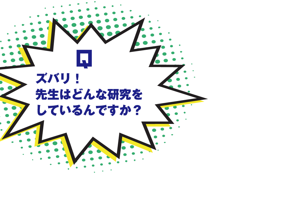 Q.ズバリ！先生はどんな研究をしているんですか？