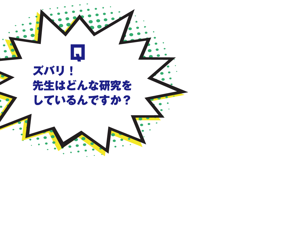 Q.ズバリ！先生はどんな研究をしているんですか？