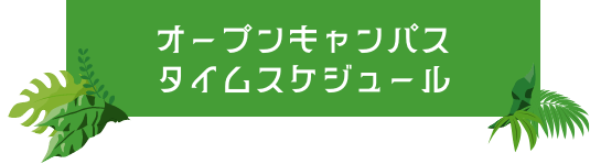 オープンキャンパスタイムスケジュール