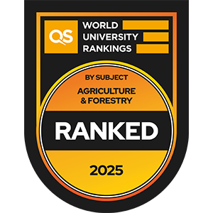 QS World University Rankings by Subject 2025 (Agriculture & Forestry)