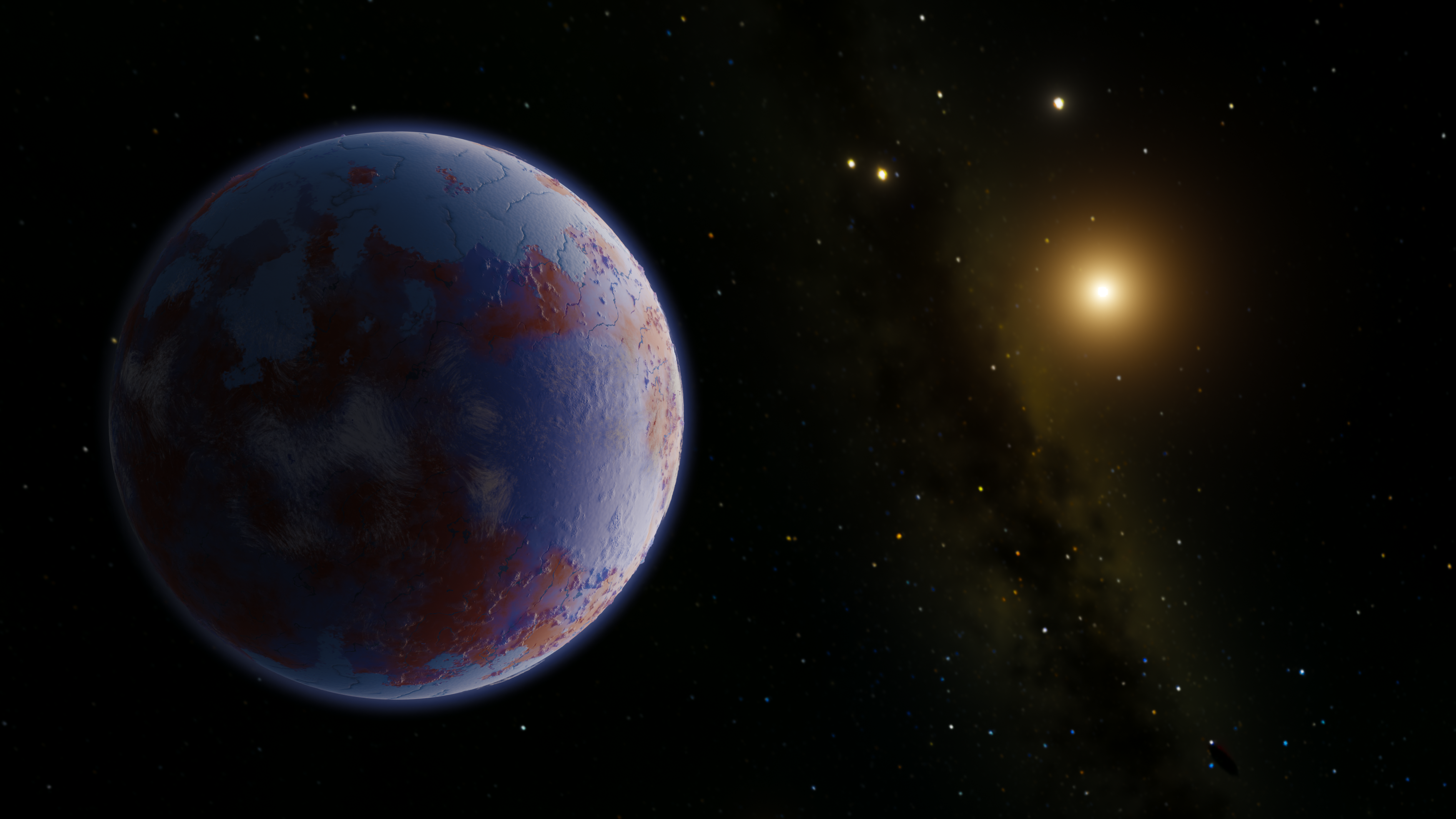 An Earth-like planet in the far reaches of the solar system