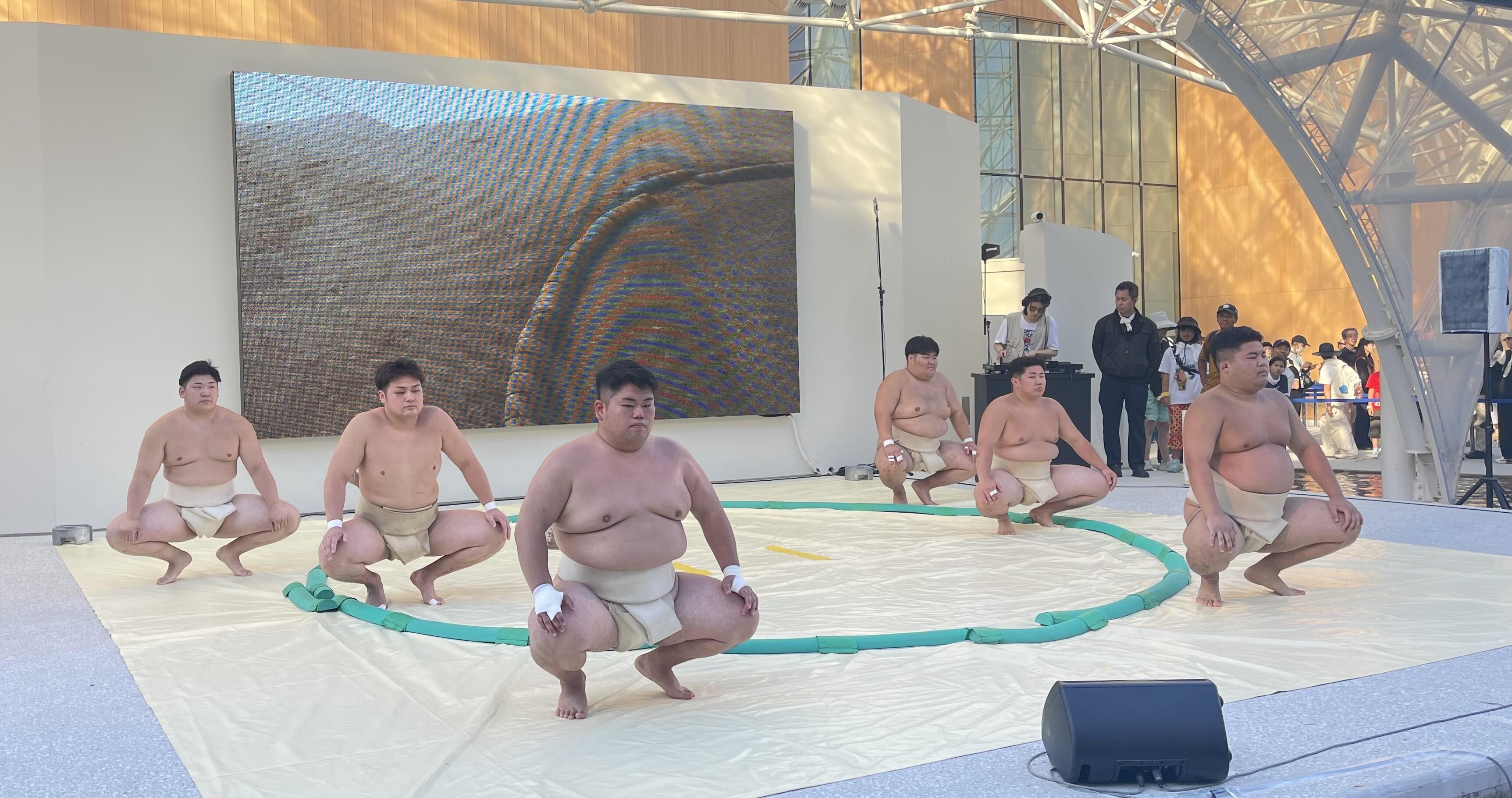 近畿大学体育会相撲部が、堺市主催伝統文化発信イベントに参加