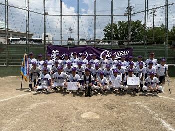 6熱戦を繰り広げた「久留米ﾍﾞｰｽﾎﾞｰﾙｸﾗﾌﾞGO AHEAD」「広島スターズ」の選手たち.JPEG