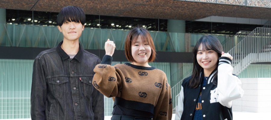中山周太さん、船ケ山果穂さん、尾﨑結唯さん