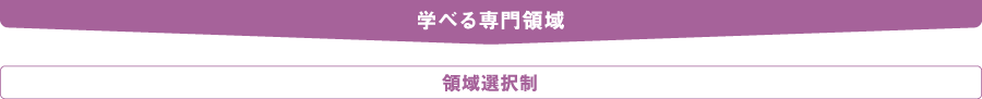 選べる専門領域 領域選択制