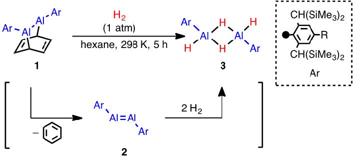 アルミニウム化合物による常温・常圧での水素分子活性化反応を発見　安価で豊富な元素を用いた水素化反応触媒や水素貯蔵材料の開発に期待