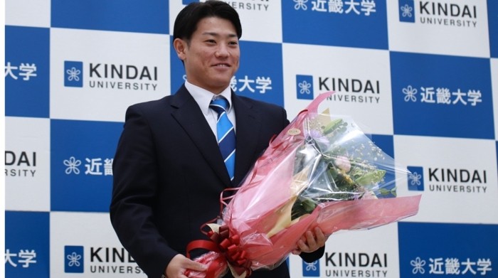 広島東洋カープドラフト3位、近大硬式野球部の勝田成選手を応援！　近畿大学広島キャンパスで「プレファンミーティング」を開催