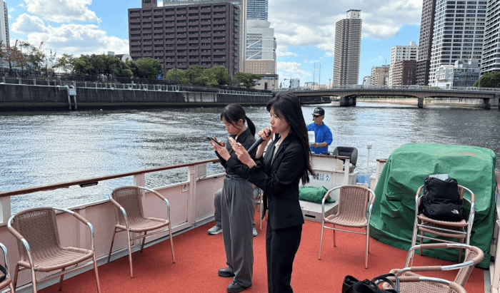 近大経営学部生が企画・ガイドする「水都大阪」体感ツアー　中之島を楽しむ「中之島リバークルーズツアー」を実施