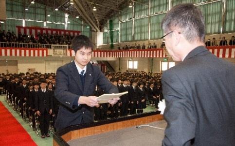 平成29年度　卒業証書授与式を挙行　但馬地域の高校で一番早い卒業式