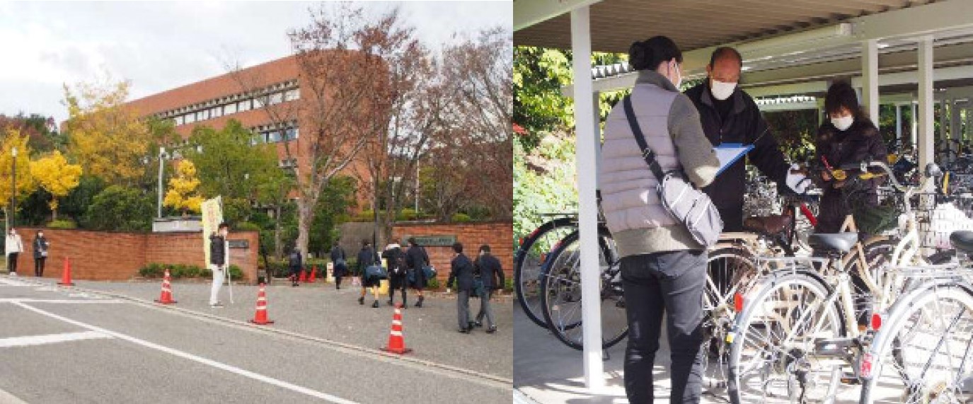 全生徒対象「安全な通学と自転車の整備点検」を実施　自転車組合の協力による通学用自転車の点検で事故を未然に防ぐ