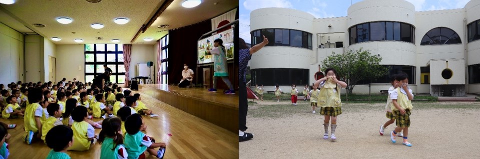 近畿大学九州短期大学附属幼稚園「地震・火災・避難訓練」　園児が安全に避難する方法と命を守る大切さを学ぶ