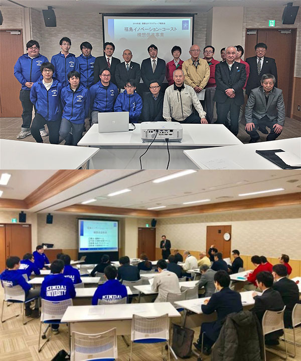2018年12月25日(火)、26日(水) 理工学部西籔ゼミが川俣町役場で地元企業、町役場、商工会、川俣高校との報告会を実施しました