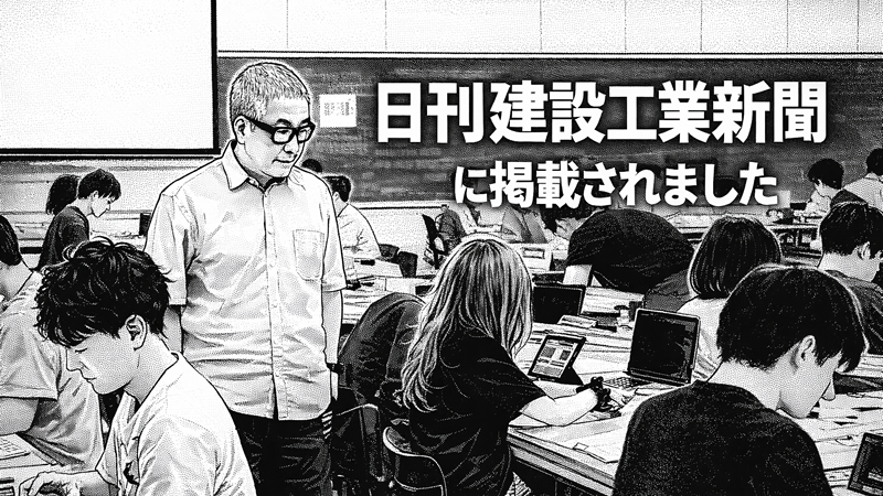 日刊建設工業新聞に掲載されました